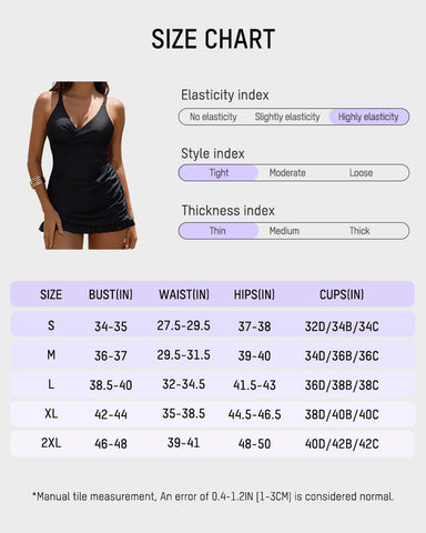 Deep V Cross-Back Ruched One-Piece Swimsuit