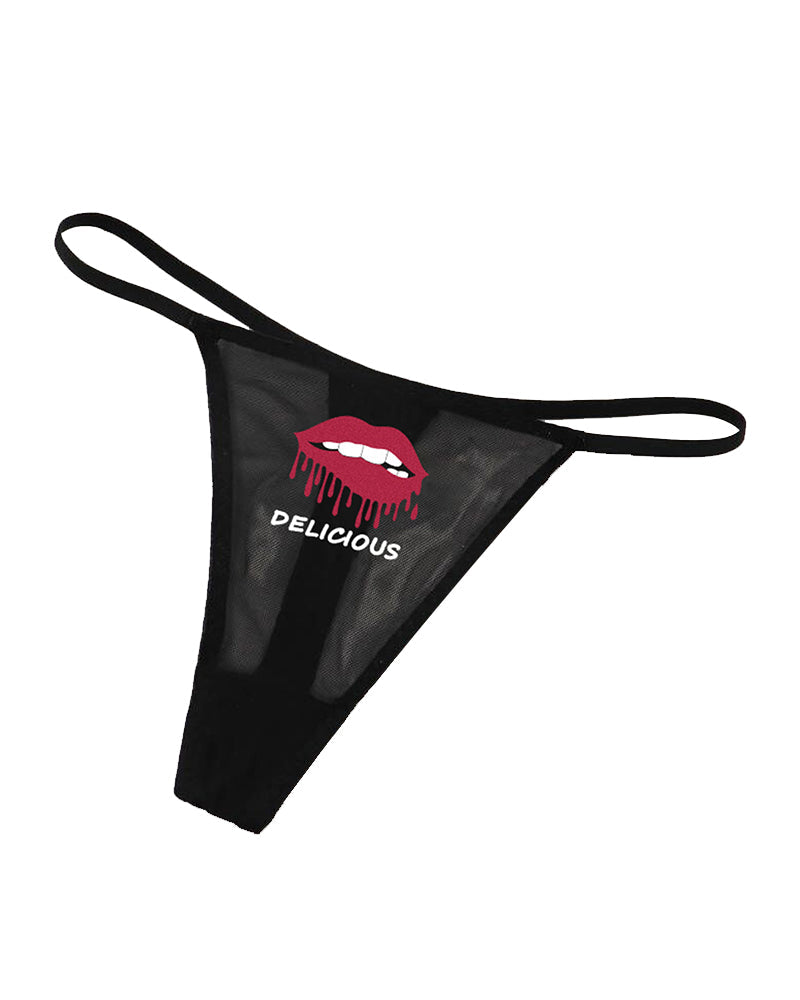 Sexy Low-Rise Mesh T-Back Panties