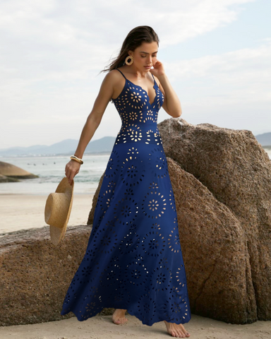 Shapecurve? Flower Hollow One Piece Swimsuit and Skirt