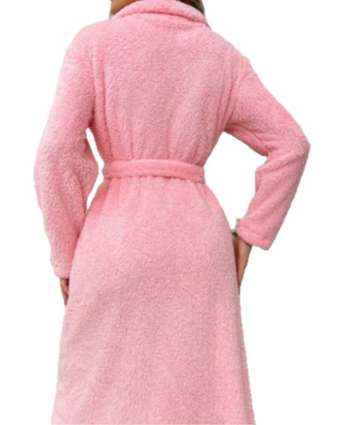 Soft Heart Cozy And Elegant Embroidery Women Plush Robe