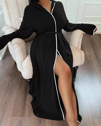 Women’s Long Sleeve Bathrobe – Cozy Casual Robe with Belt