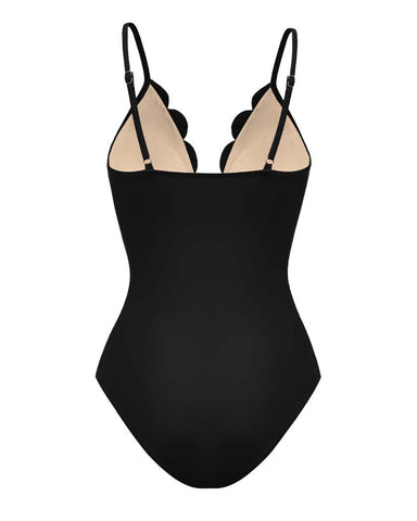 Shapecurve? Flower Hollow One Piece Swimsuit and Skirt