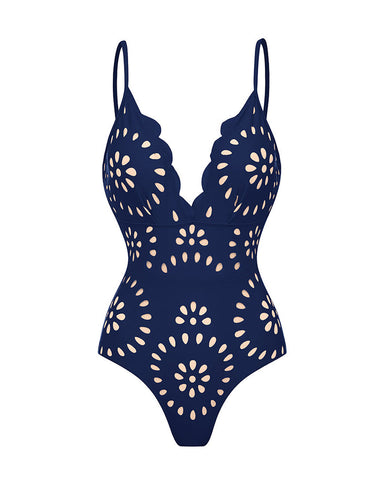 Shapejelly® Flower Hollow One Piece Swimsuit and Skirt