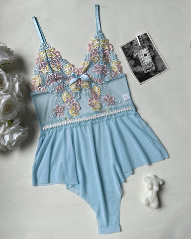 Sexy Embroidered Bodysuit Lingerie