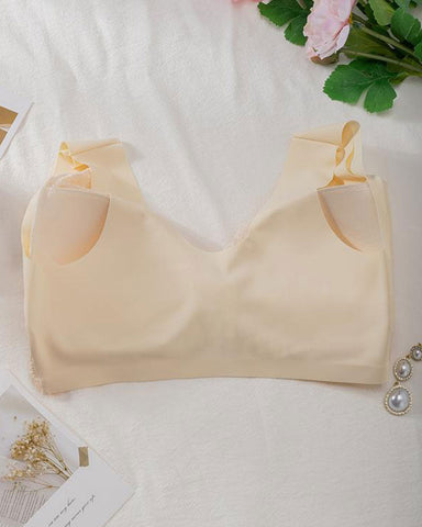 Shapejelly® Women's Contrast Lace Hook & Eye Front PushUp Bra