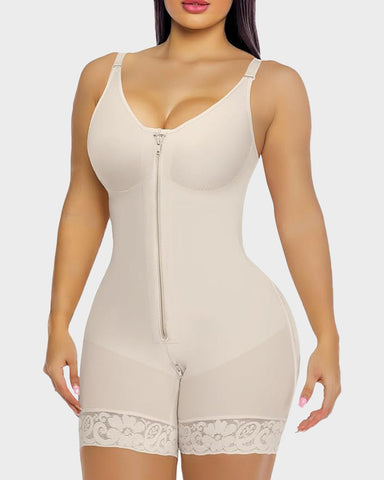 Tummy Control Butt Lifter Shaper with Zipper Crotch Fajas Colombianas