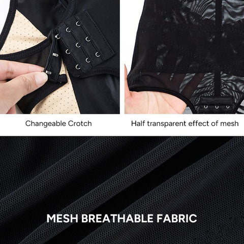Shapejelly Shapewear Bodysuit Mesh Breathable, Invisible Tummy Control