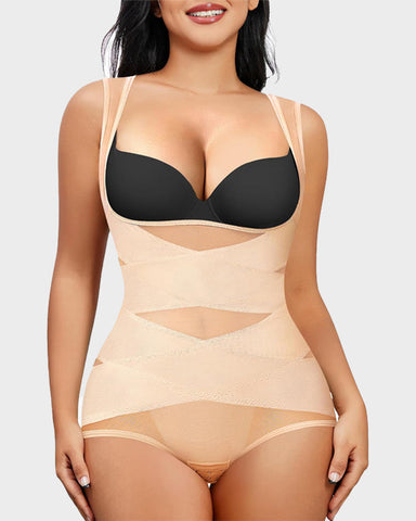 Shapejelly Shapewear Bodysuit Mesh Breathable, Invisible Tummy Control