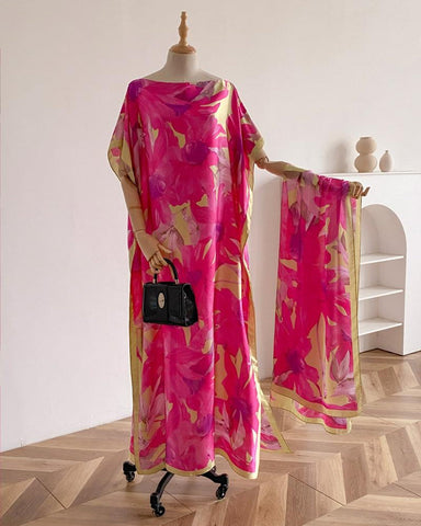 Women's Peacock Print Cape Shawl & Scarf Set – Elegant Beach Swim Cover-Up