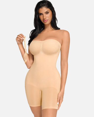 Shapejelly Seamless Strapless Bodysuit with Removable Straps