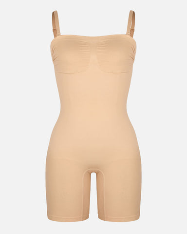 Shapecurve Seamless Strapless Bodysuit with Removable Straps