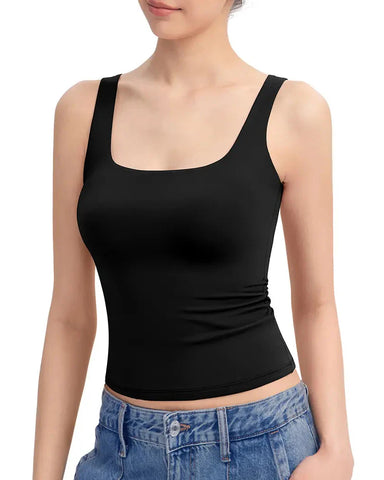 SHAPECURVE Skin-Friendly Sculpting Square-Neck Tank Top