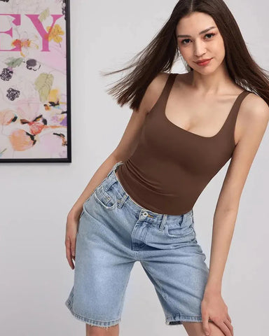 Shapejelly Skin-Friendly Sculpting Square-Neck Tank Top