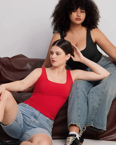 Shapejelly Skin-Friendly Sculpting Square-Neck Tank Top