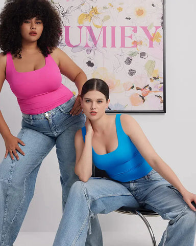 Shapejelly Skin-Friendly Sculpting Square-Neck Tank Top