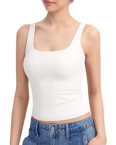 Shapejelly Skin-Friendly Sculpting Square-Neck Tank Top