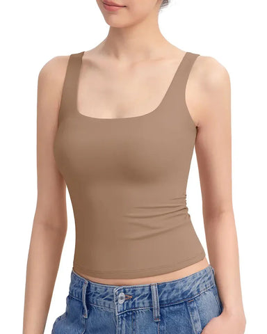 Shapejelly Skin-Friendly Sculpting Square-Neck Tank Top