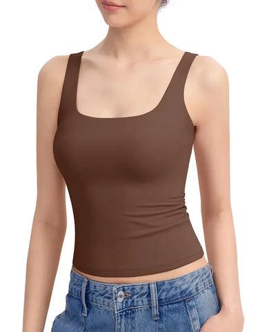 Shapejelly Skin-Friendly Sculpting Square-Neck Tank Top