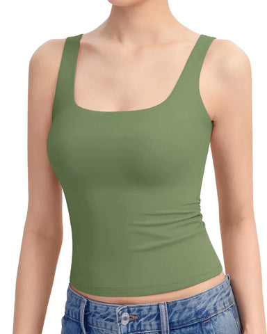 Shapejelly Skin-Friendly Sculpting Square-Neck Tank Top