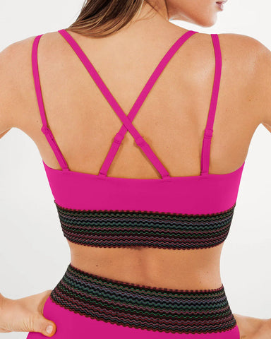 High-Waisted Two-Piece Bikini, Snakeskin Print Push-Up Swimsuit with Ruched Front