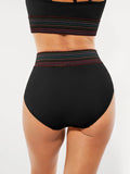 High-Waisted Two-Piece Bikini, Snakeskin Print Push-Up Swimsuit with Ruched Front
