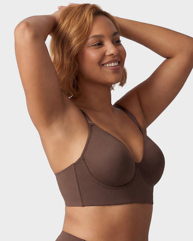 Shapejelly Delia Plus Size Seamless Full Coverage Underwire Longline Bra