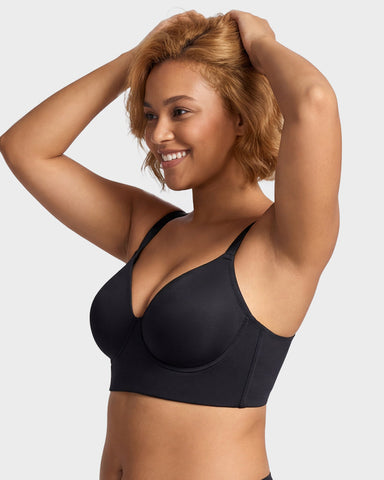 SHAPECURVE Delia Plus Size Seamless Full Coverage Underwire Longline Bra