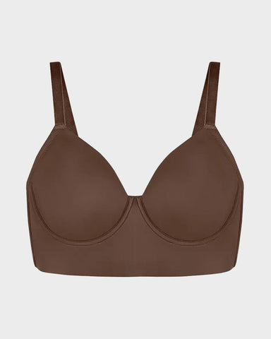 SHAPECURVE Delia Plus Size Seamless Full Coverage Underwire Longline Bra