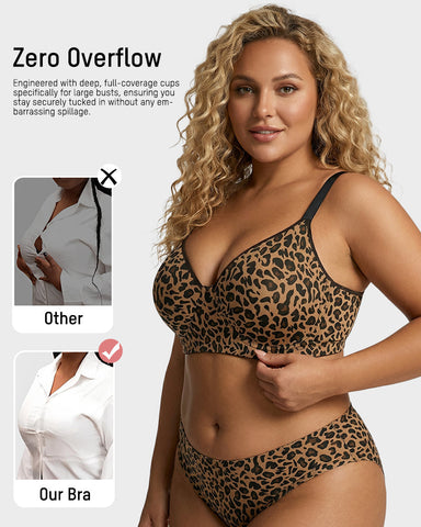 SHAPECURVE Delia Plus Size Seamless Full Coverage Underwire Longline Bra