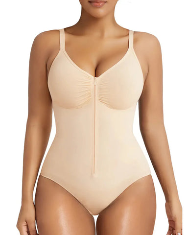 Shapewear for Women Tummy Control Bodysuits Zip-Up Comfort Shapewear Breathable