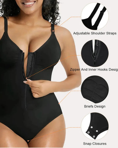 Shapewear for Women Tummy Control Bodysuits Zip-Up Comfort Shapewear Breathable