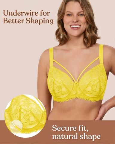 Pretty In Petals Lace Underwire Bra – Soft, Unlined & Adjustable