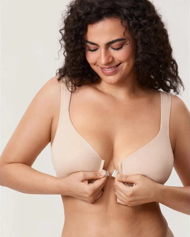 Women’s Front Closure Bra Full Coverage Posture Support Underwire Bra