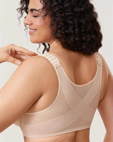 Women’s Front Closure Bra Full Coverage Posture Support Underwire Bra