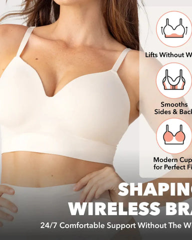 Wireless Shaping Bra, Soft Cups & Adjustable Straps