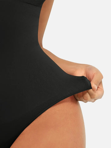 Seamless Covered Bust Jumpsuit Thong Bodysuit Fit
