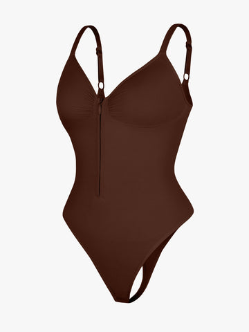 Shape-curve Tummy Control Seamless Zipper Shaping Bodysuit