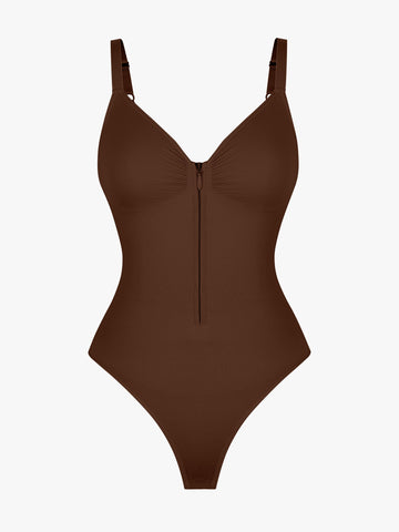 Shape-curve Tummy Control Seamless Zipper Shaping Bodysuit
