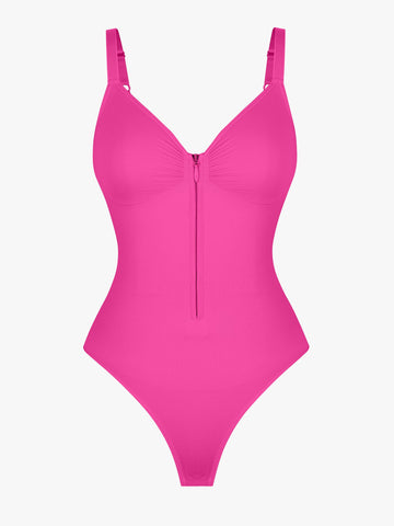 Shape-curve Tummy Control Seamless Zipper Shaping Bodysuit