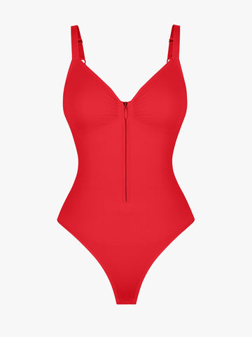 Shape-curve Tummy Control Seamless Zipper Shaping Bodysuit