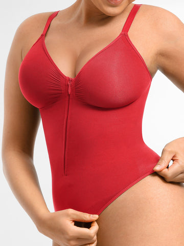 Shape-curve Tummy Control Seamless Zipper Shaping Bodysuit
