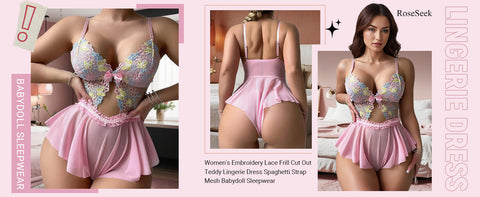 Sexy Embroidered Bodysuit Lingerie