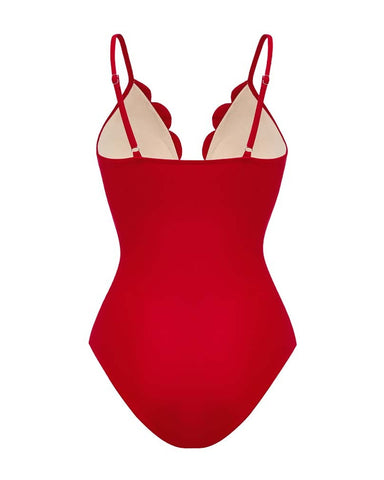 Shapecurve® Flower Hollow One Piece Swimsuit and Skirt