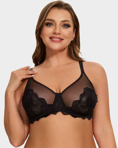 2-Pack Full Coverage Lace Minimizer Bras