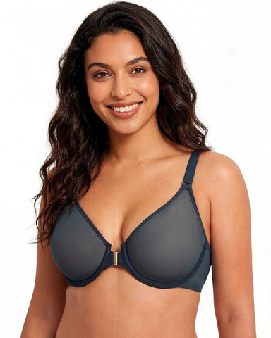 All-Day Comfort Front Closure Mesh Bra