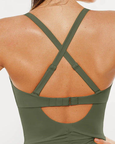 Popilush® Mesh Inset Tie-Side Sculpting One-Piece Swimsuit