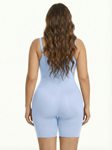 Women's High Elastic Zipper Adjustable Straps Breathable Mesh Design Tummy Control Body Shaper