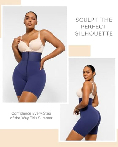 Shapejelly Women High Waist Leggings Tummy Control ElasticFuse Waistband Shaping Leggings Waist Trainer Yoga Pants