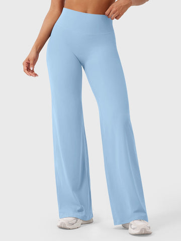 Leggings High-Waist Straight-Leg No Front Seam Buttery Soft Gym Yoga Pants for Women Fitness Tights
