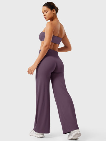 Leggings High-Waist Straight-Leg No Front Seam Buttery Soft Gym Yoga Pants for Women Fitness Tights